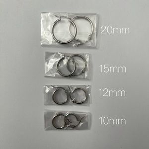 Silver Rounded Small Hoops